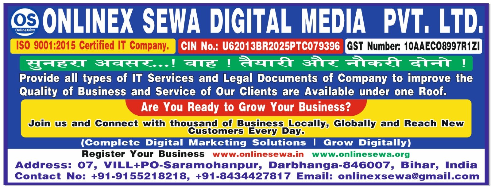 Best Digital Marketing Company In Darbhanga 8434427817