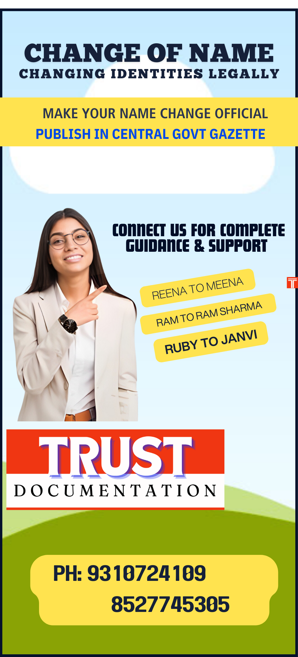 NAME CHANGE AGENT IN GURGAON 9310724109