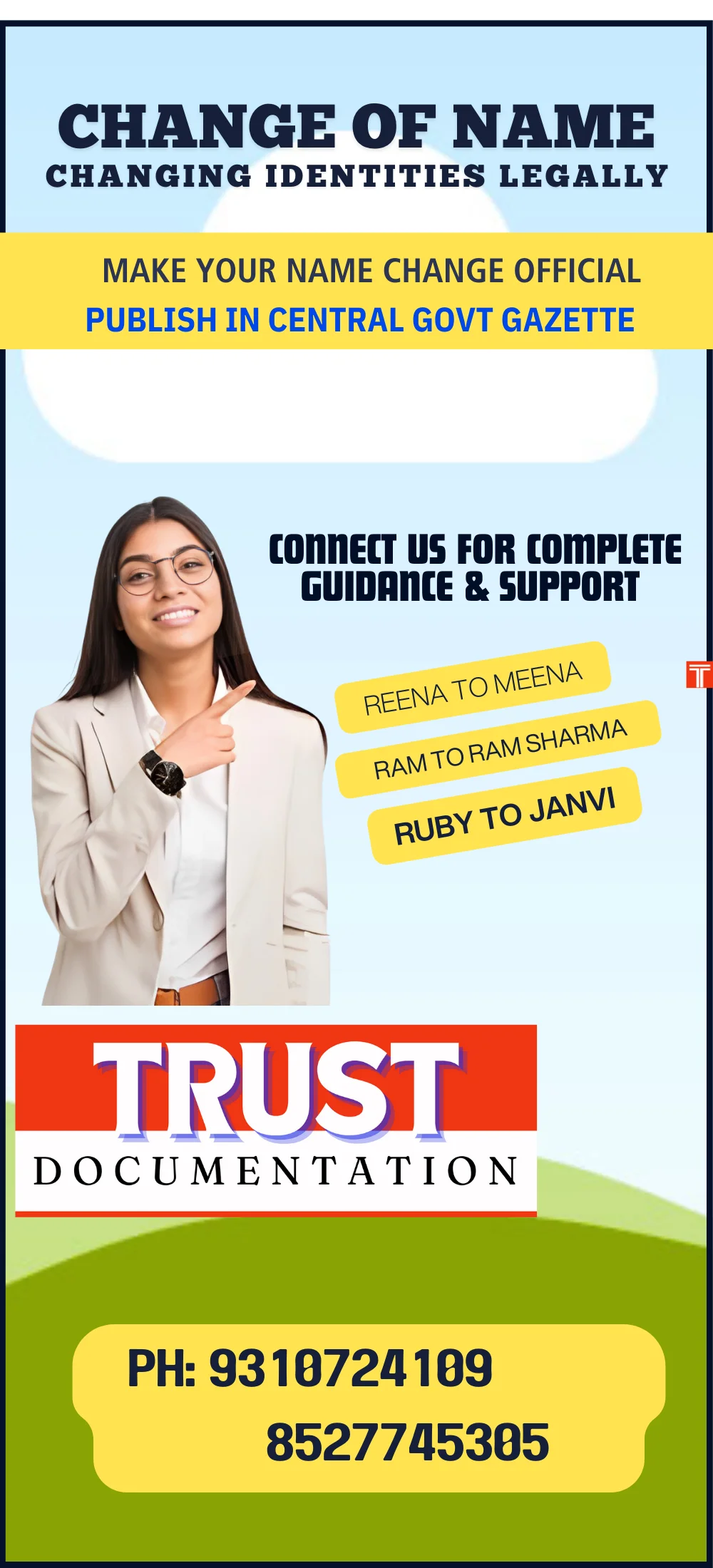 NAME CHANGE AGENT IN FARIDABAD 9310724109