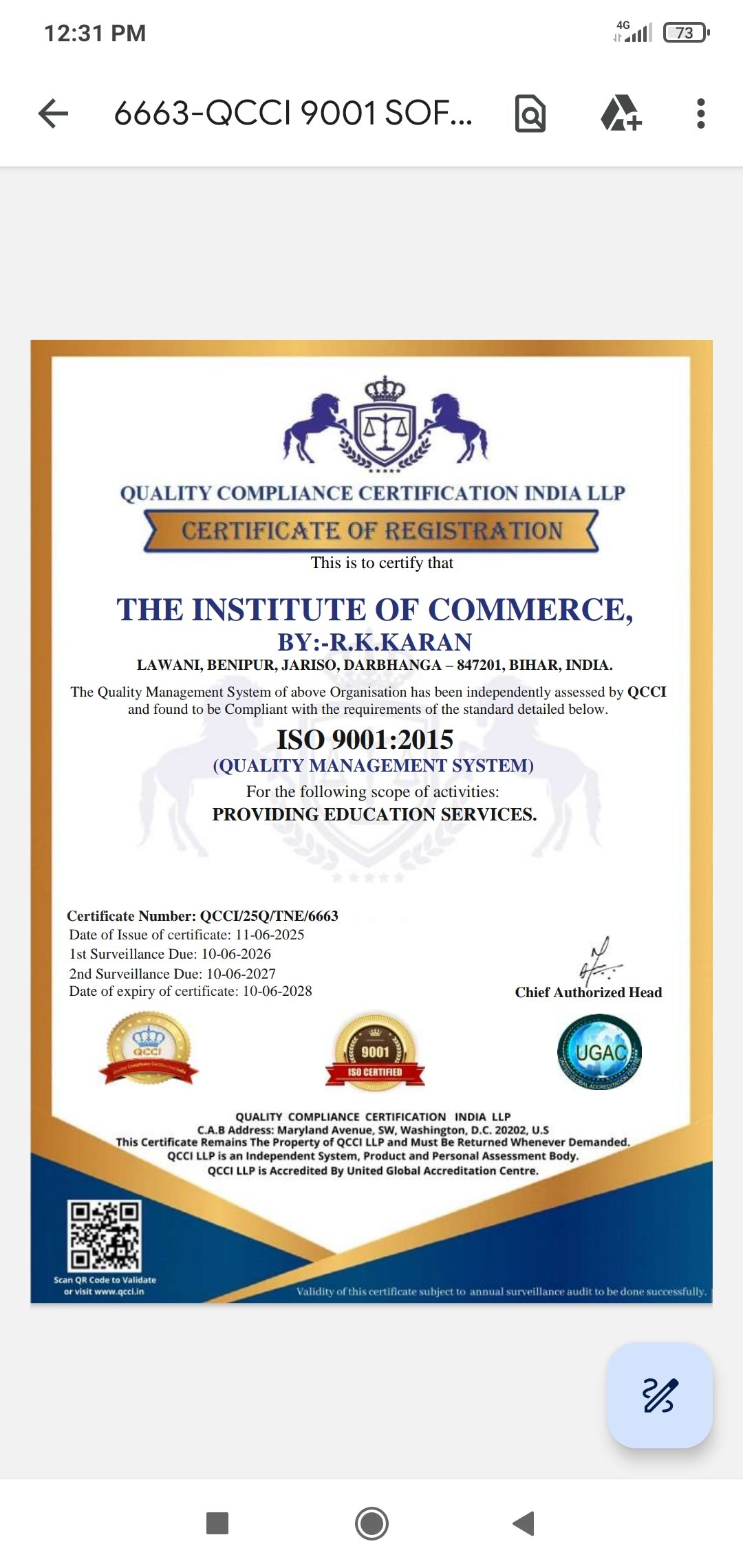 The institute of commerce, By:- R.K.Karan 7654461920